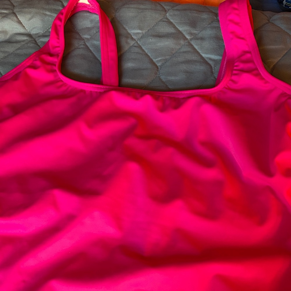 Lands' End Vibrant Pink bathing suit